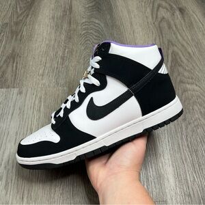 Nike Dunk Hi Retro PRM EMB "World Champ" Black White Purple DR9512-001 Men's 9.5